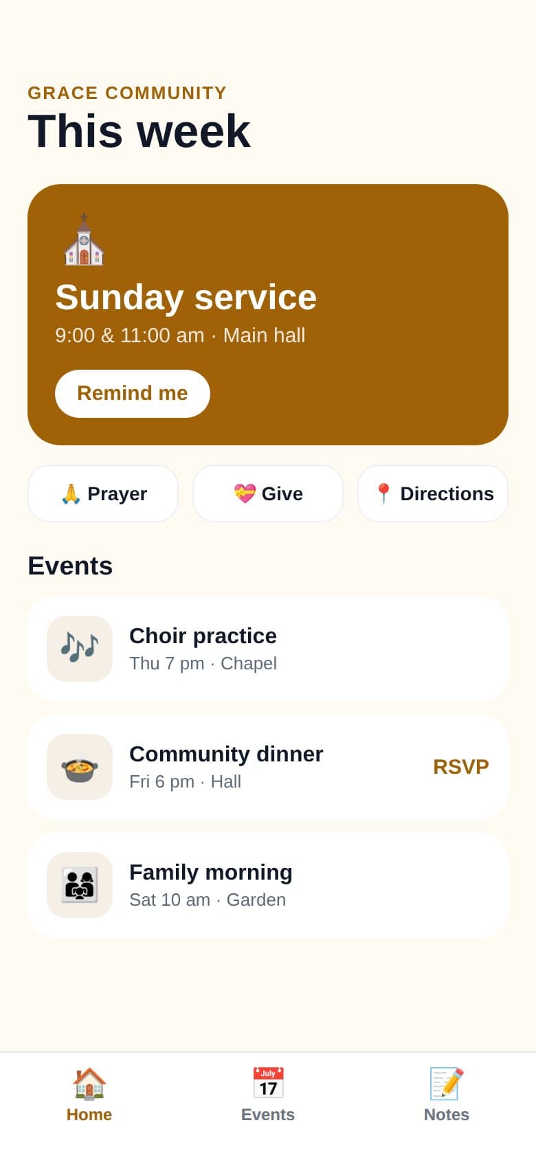 Church or community app