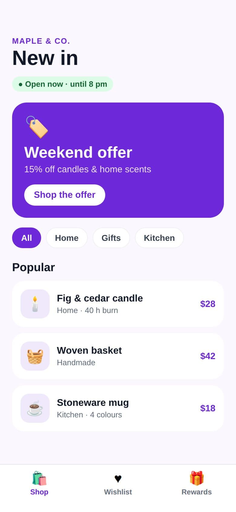 Local shop app
