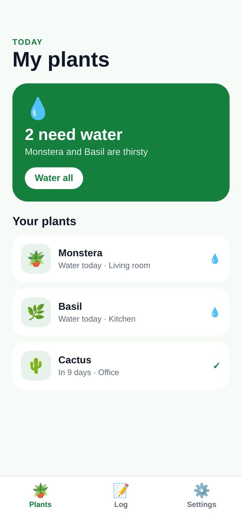 Plant care app